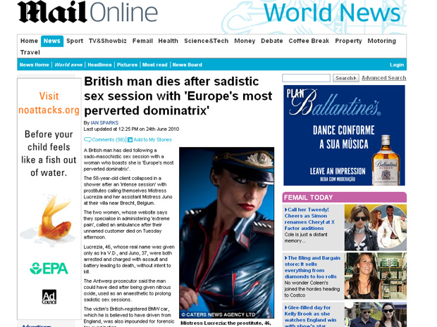 Britânico morre após sessão de sadomasoquismo na Bélgica